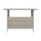 Flash Furniture Marco Indoor/Outdoor Patio Wicker Rattan Bar Counter Table w/2 Shelves, Gray LTS-0165-GY-GG - alternate 8